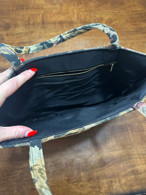 Vintage 90s 'Grandma's Couch' Floral Tapestry Handbag