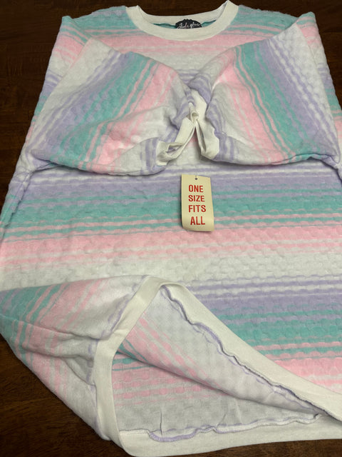 Vintage 80s Textured Pastel Cotton Candy Sweatshirt (XL/2X)