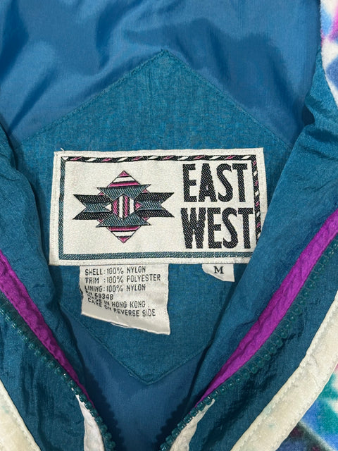 Vintage 90s East West Fleece Patterned Windbreaker Jacket (M/L+)