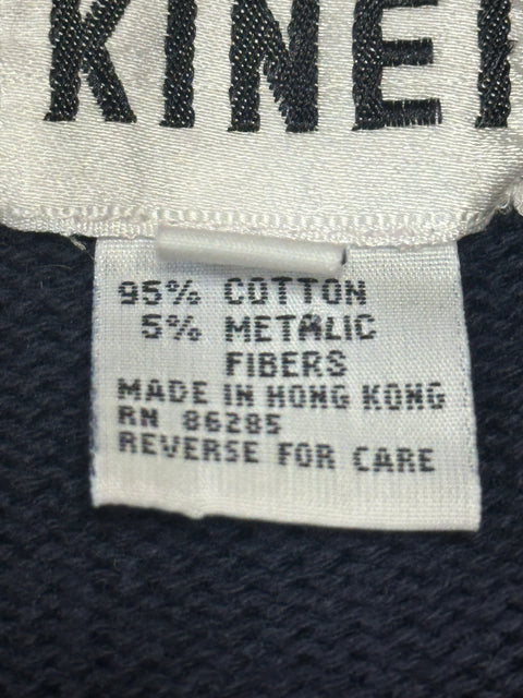 Vintage 90s Navy Int'l Travel Patch Cardigan (M/L)