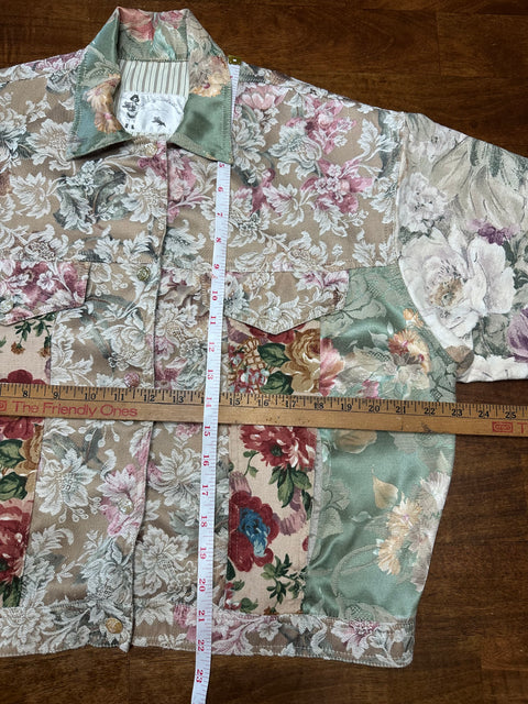 Vintage 70s Floral Patchwork Jacket (M)