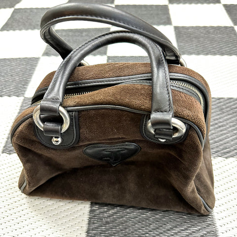 🏆*Rare* Juicy Couture Brown Velour Bowler Bag
