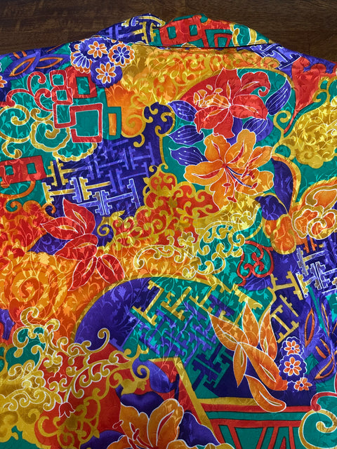 Vintage 80s Howard Wolf Orange Abstract Blazer (~M)