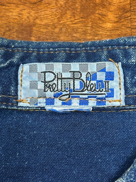 Vintage 80s/90s Acid Wash Denim Embellished Shirt (~XL)