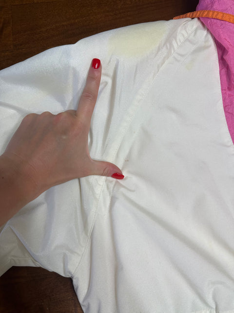 Vintage 80s/90s Retro Neon Colorblock Windbreaker Jacket (M)