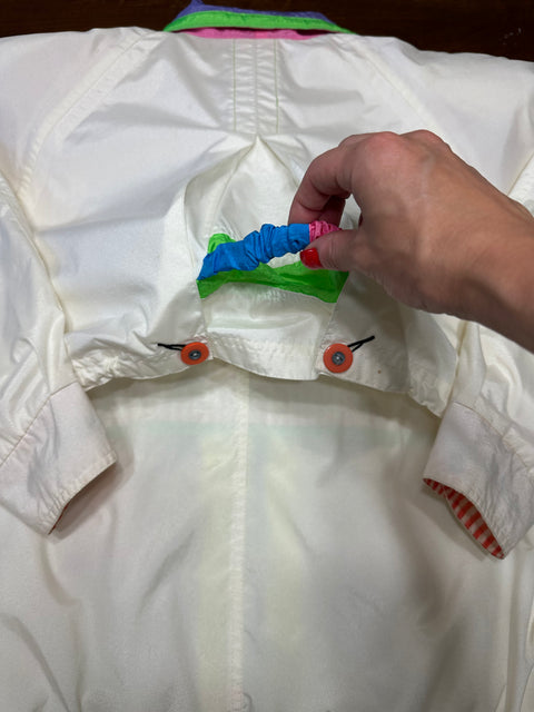 Vintage 80s/90s Retro Neon Colorblock Windbreaker Jacket (M)