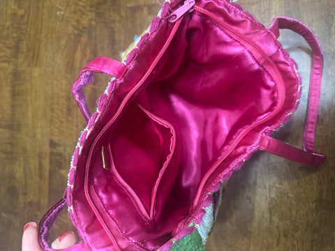 Y2K Multicolor Pink Beaded Statement Purse