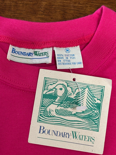 Vintage 80s Neon Pink Green Purple Colorblock Souvenir Tee (M)