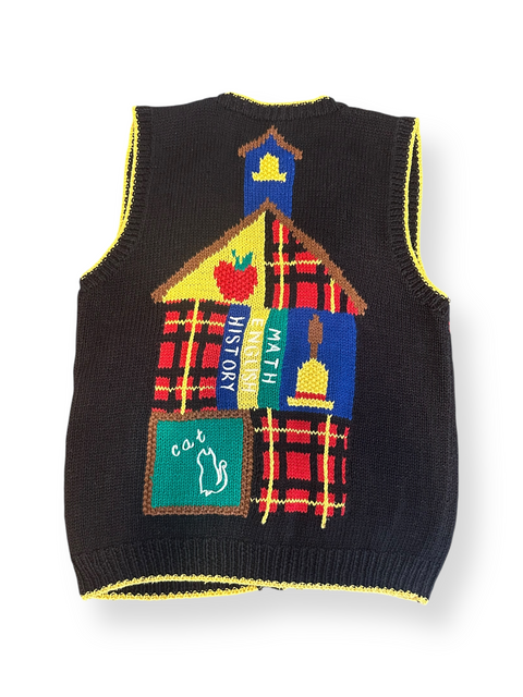 Vintage 90s School Teacher Knit Sweater Vest (M)