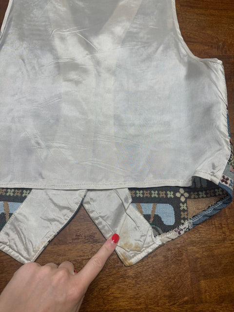 Vintage 90s Americana Tapestry Vest (XS/S)
