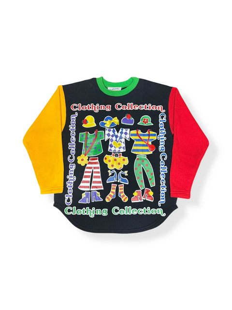 Vintage Embellished Rainbow 'Clothing Collection' Shirt (Kids 7/8)