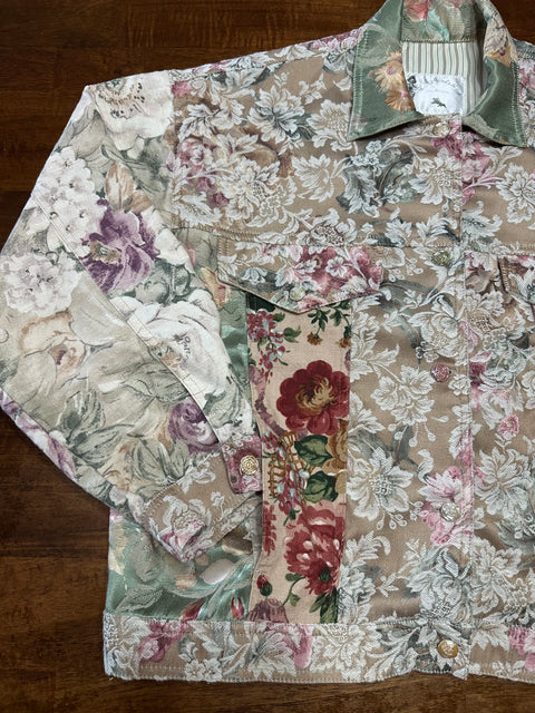 Vintage 70s Floral Patchwork Jacket (M)