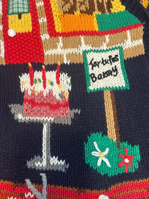 Vintage 90s Eagle's Eye 'Town Center' Knit Cardigan (M/L)