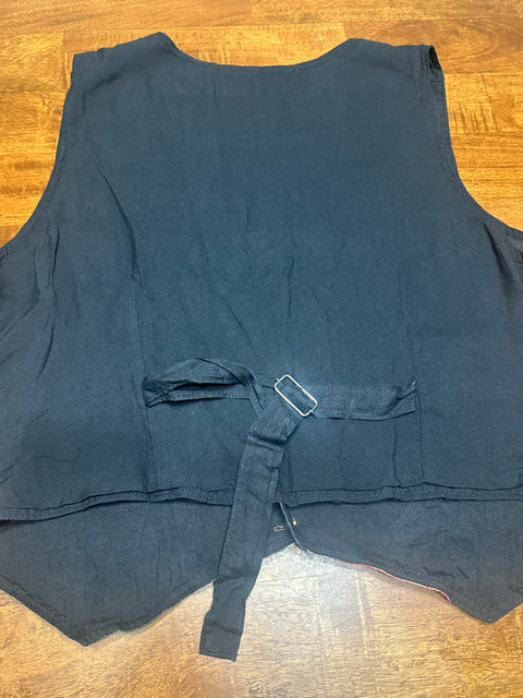 Vintage Neutral Abstract Dyed Art Vest (S/M)