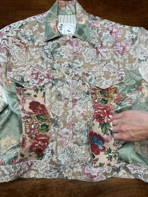 Vintage 70s Floral Patchwork Jacket (M)
