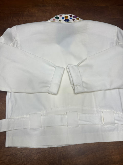 Vintage 80s 'Et Al' Rainbow Gem Statement Jacket (S/M)