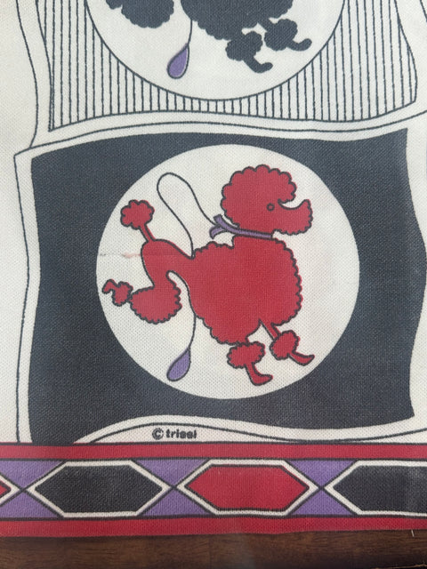 Vintage 70s Poodle Print Novelty Button-Up (~M)