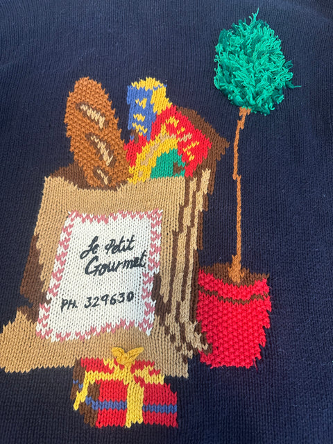 Vintage 90s Eagle's Eye 'Town Center' Knit Cardigan (M/L)