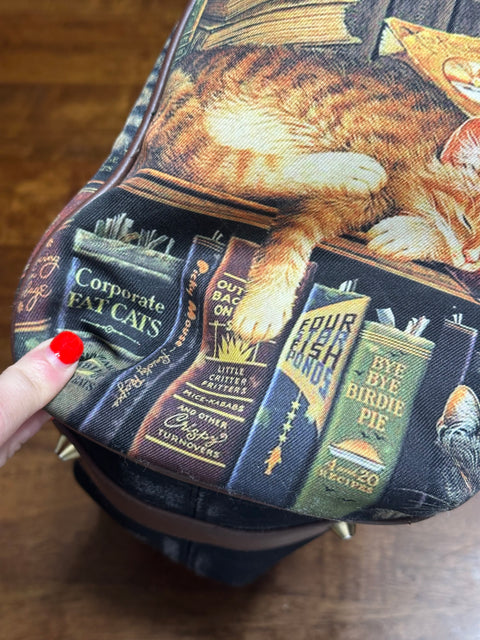 "Classic Tails" Cat Library Tote Bag🐱 by Bradford Exchange