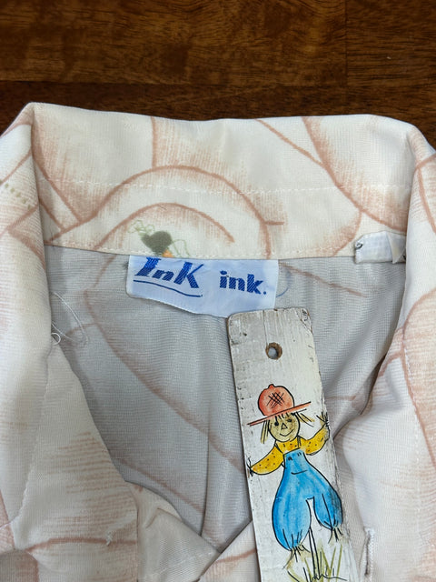 Vintage 70s 'Nude Lady' Novelty Print Button Up Shirt (M/L)