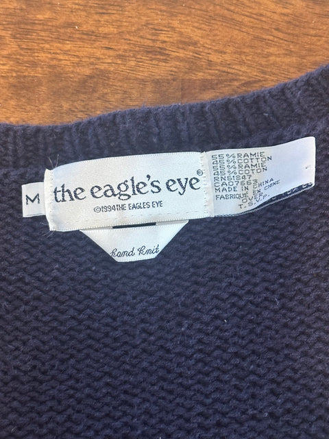 Vintage 90s Eagle's Eye 'Town Center' Knit Cardigan (M/L)