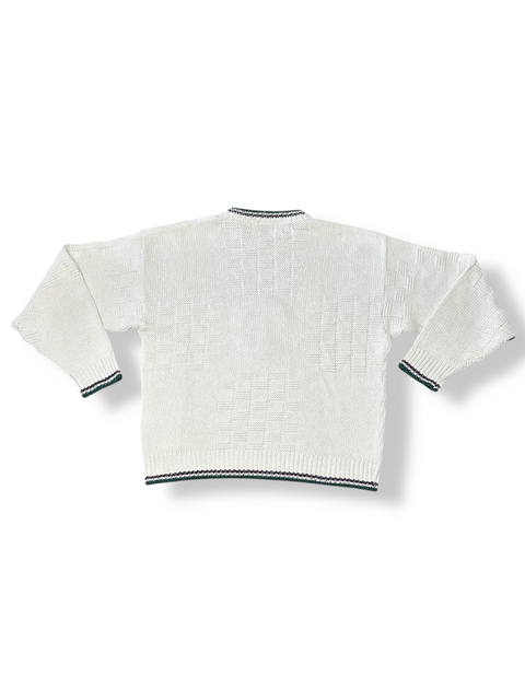 Vintage 90s Textured Knit Dad Golf Embroidered Sweater (~M)