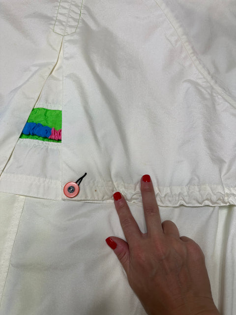 Vintage 80s/90s Retro Neon Colorblock Windbreaker Jacket (M)