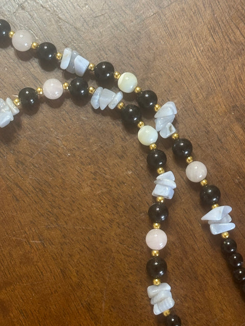 Lee Sands Mother of Pearl Lion Pendant Necklace
