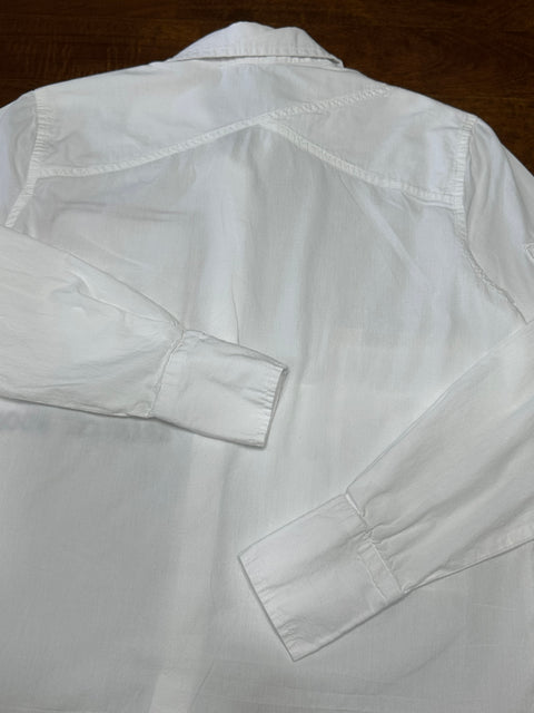 "Life is the Greatest Book" Patchwork Button-Up Shirt (XS/S)