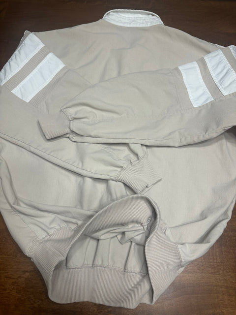 Vintage 90s Tan Cable Knit Pullover Dad Shirt (L/XL)
