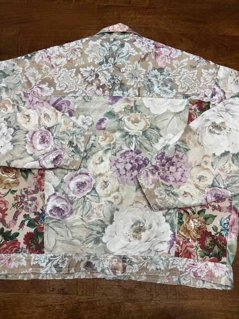 Vintage 70s Floral Patchwork Jacket (M)