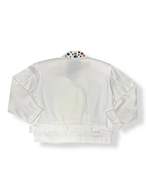 Vintage 80s 'Et Al' Rainbow Gem Statement Jacket (S/M)