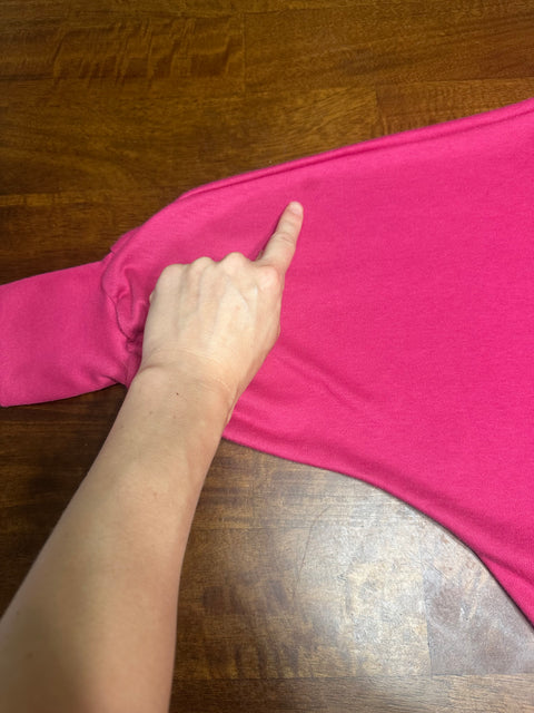 Vintage 80s Embellished Applique Pink Lady Shirt (~M)