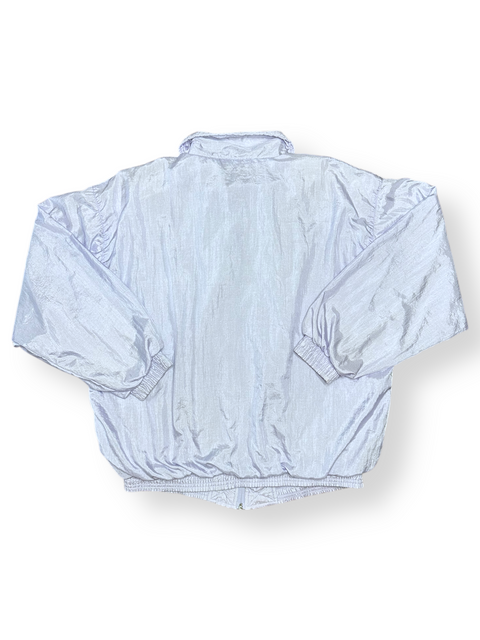Vintage 80s Lavender Geometric Abstract Windbreaker (M)