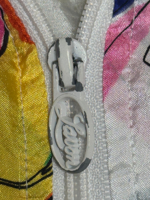 Vintage 80s/90s Lavon Retro Multicolor Scribble Pattern Windbreaker (~XL)