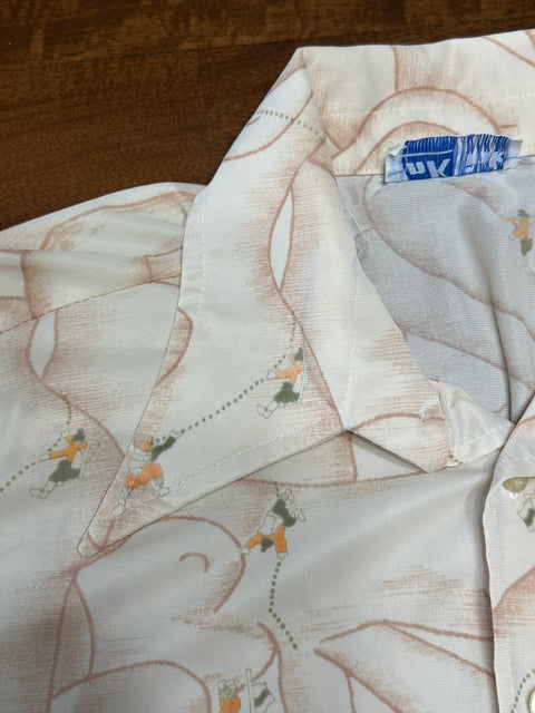 Vintage 70s 'Nude Lady' Novelty Print Button Up Shirt (M/L)