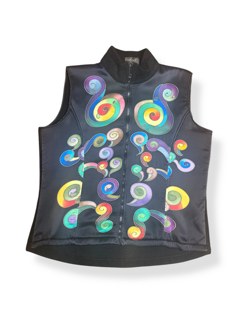 Eclectic Rainbow Swirly Art Vest (L/'XL')