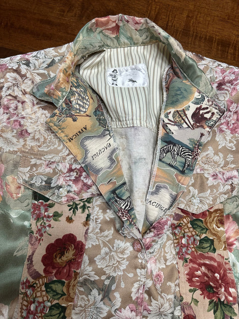 Vintage 70s Floral Patchwork Jacket (M)