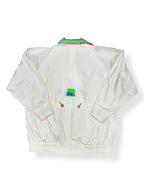 Vintage 80s/90s Retro Neon Colorblock Windbreaker Jacket (M)