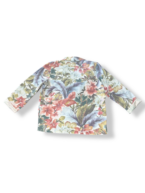 Vintage 80s Tropical Floral Blazer (~M)