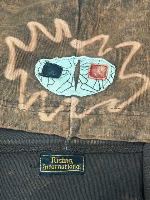 Vintage Y2K Boho Patchwork Zip Hoodie (M/L)