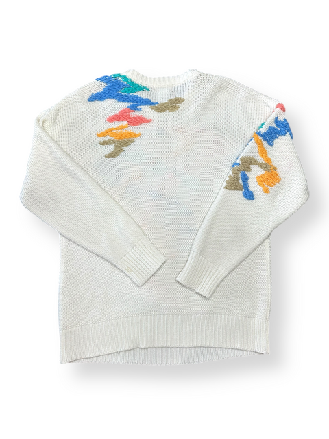Vintage 80s Multicolor Textured 'Yarn Explosion' Sweater (S/M)