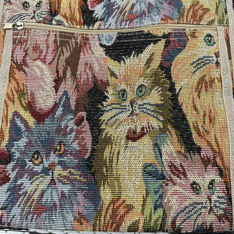 Vintage Tapestry Cat Tote Bag