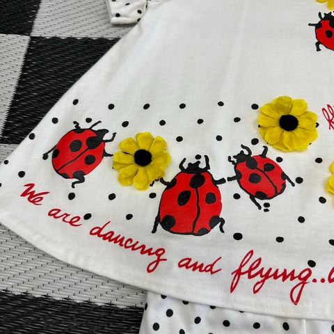 Deadstock Vintage Tickle Me! Embellished Ladybug Set🐞 ('4T/L')