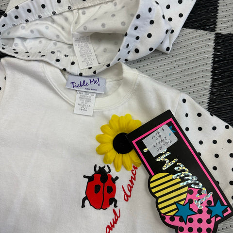 Deadstock Vintage Tickle Me! Embellished Ladybug Set🐞 ('4T/L')