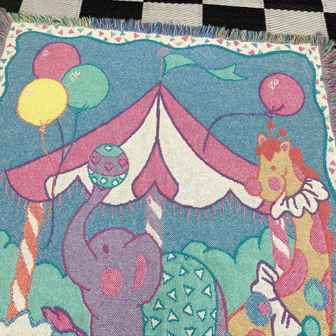 Vintage Pastel Baby Circus Tapestry Blanket🎪