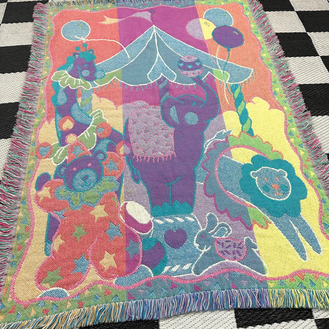 Vintage Pastel Baby Circus Tapestry Blanket🎪