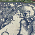 Vintage Teddy Bear/Kitten Tapestry Blanket🧸🌷🐱