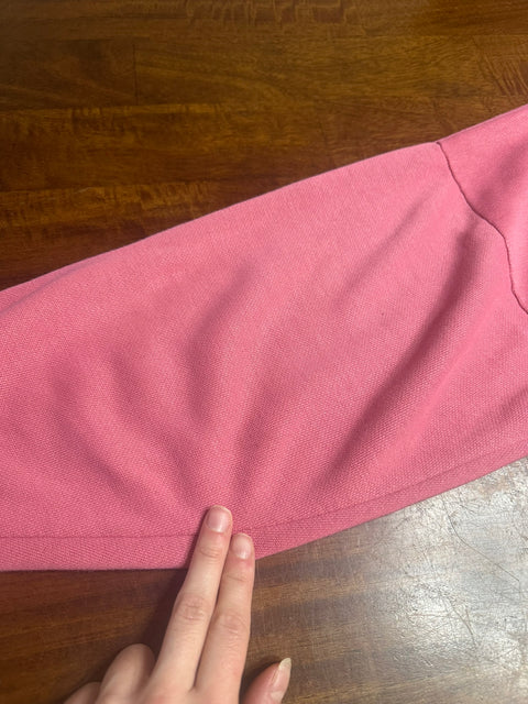 Vintage 90s Pink Floral Collared Grandma Sweatshirt (M)