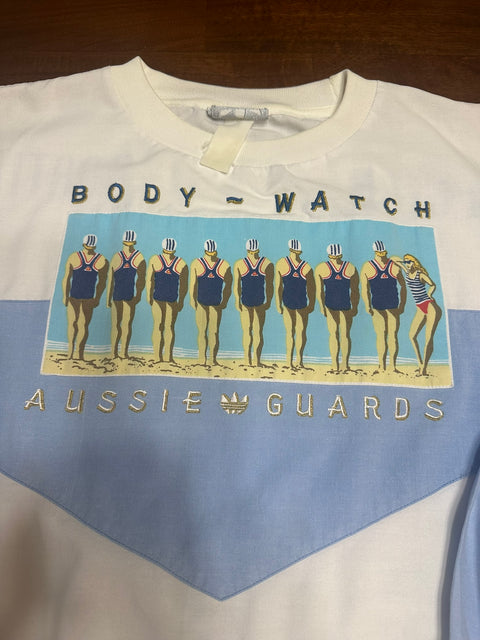 Rare Vintage 80s Adidas Body Watch Aussie Guards Pullover Sweatshirt (~L)